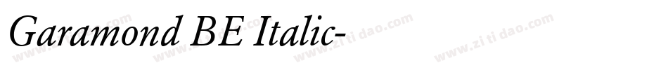 Garamond BE Italic字体转换